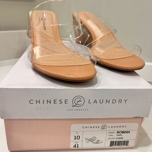 Chinese Laundry Clear Vinyl Heels